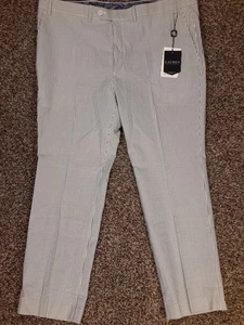 Lauren Ralph Lauren NWT Seersucker Ultra Flex Blue Striped Cotton Pant Men 42x30 - Picture 1 of 9