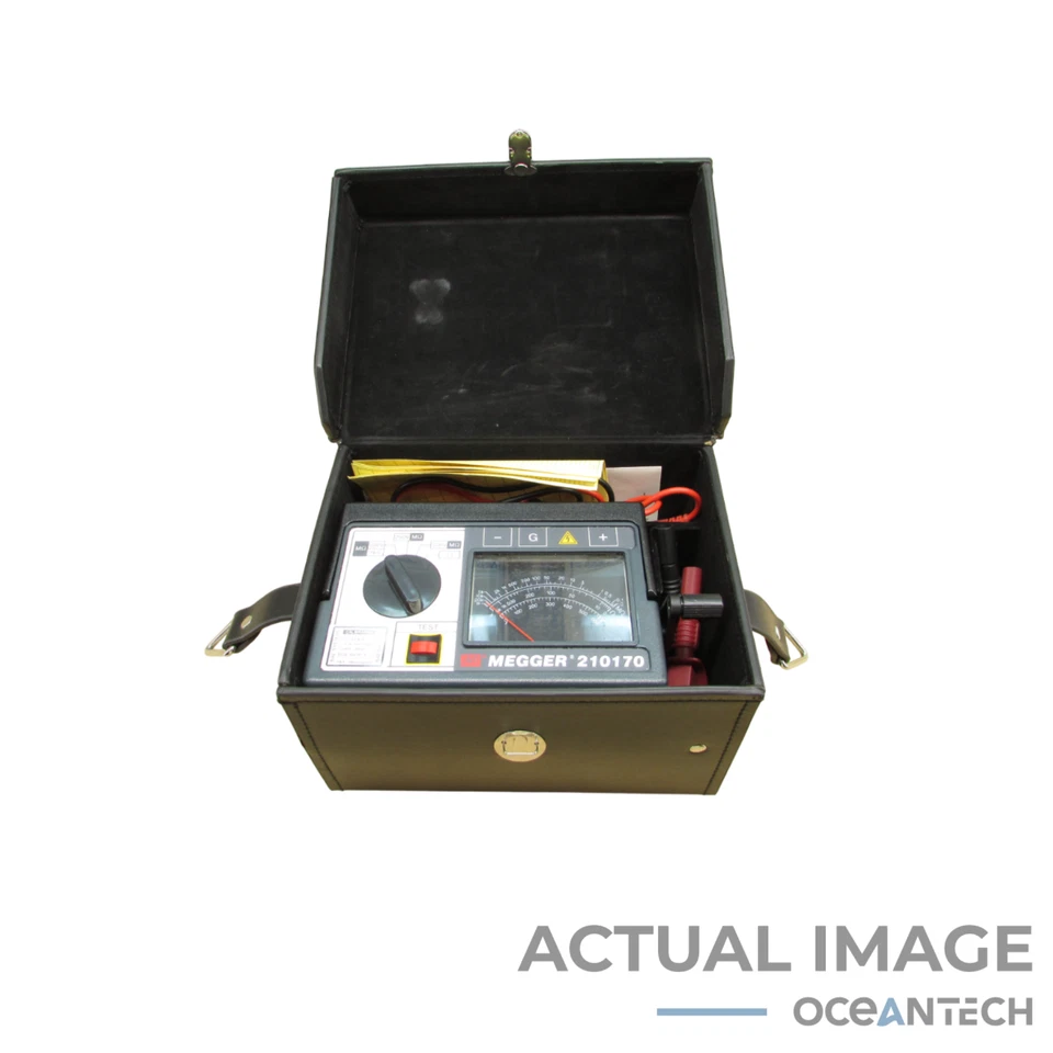 Megger 210170 Analog Hand Crank Insulation Resistance Tester - Image 1 of 2
