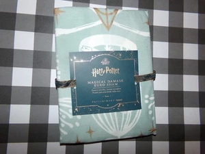 New Pottery Barn Harry Potter Magical Damask Euro Sham Mystic Mint - Picture 1 of 4