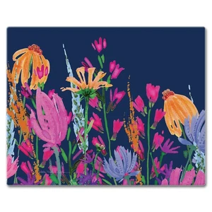 Tabla de cortar de vidrio tolerante al calor Prairie Flowers de 3 mm 15” x 12” hecha en EE. UU. - Imagen 1 de 7
