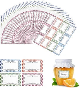 Marmeladen Etiketten, 540 Stück Etiketten Selbstklebend, Klebeetiketten Aufklebe - Bild 1 von 12