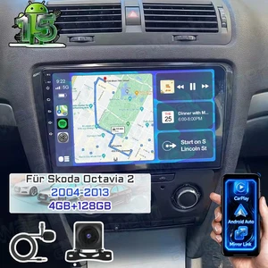 Für Skoda Octavia II 1Z3 1Z5 Android 15 Autoradio 4+128GB CarPlay GPS WiFi KAM - Bild 1 von 15