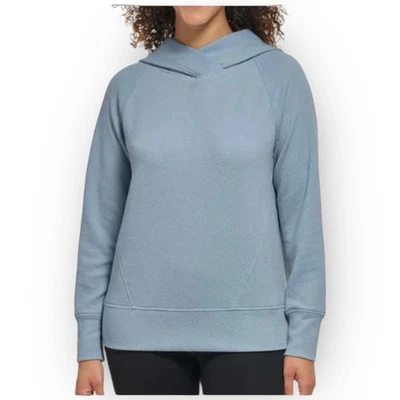 Новый с Ярлыками Marc New York женщин легкий текстурированный толстовка с капюшоном - синий - размер большой - Изображение 1 из 4