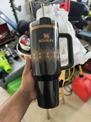 Stanley Tumbler 40oz Black Gloss Deco Collection Limited Edition