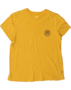 VANS Boys Graphic T-Shirt Top 14-15 Years Large Yellow Cotton AX06 - Picture 1 of 3