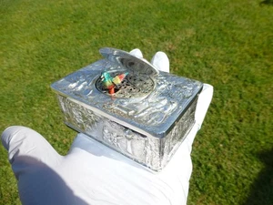 Vintage German Singing Bird Box Musical Automaton Silver Metal Case With Key - Picture 1 of 22