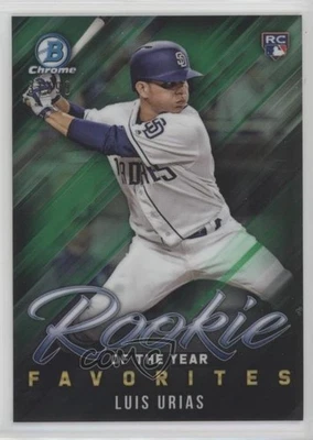 2019 Bowman ROY Favorites Chrome Green Refractor /99 Luis Urias Rookie RC - Image 1 of 2