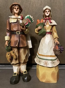 Pacific Rim Cubist Thanksgiving Harvest Pellegrino Uomo e Donna Figure 12,75". - Foto 1 di 21