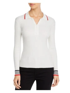 MINNIEROSE Womens Ivory Fitted Quarter Zip Long Sleeve Collared Sweater XL - Picture 1 of 3