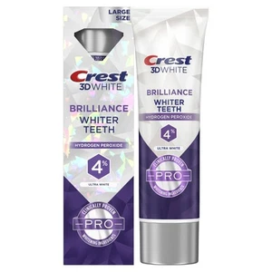 Pasta de dientes Crest 3D White Brilliance Pro Ultra White, 3,8 oz (107 g), VENDEDOR DEL REINO UNIDO - Imagen 1 de 8