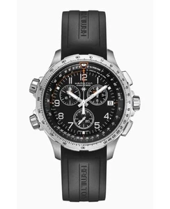 New Hamilton Khaki Aviation X-Wind GMT Chrono Quartz Men's Watch H77912335 - Picture 1 of 2