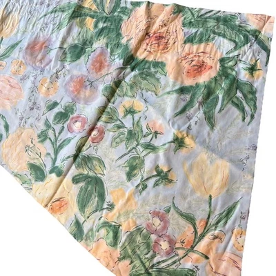 "Cortina de ventana grande vintage años 80 personalizada 120"" pastel floral cenefa casa de campo" Foto 1 de 4