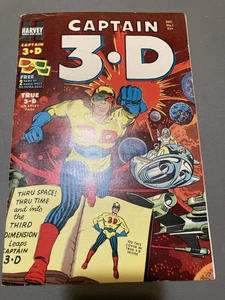 Captain 3-D #1 1953, Golden Age Harvey Comics (INKL. ORIGINAL BRILLE!!) - Bild 1 von 13