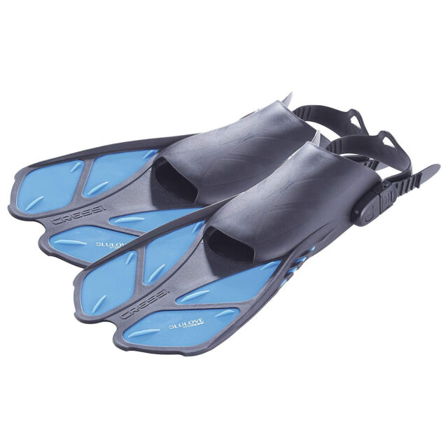 Cressi SpaceFrog Adjustable Scuba Dive Fins Size XL Blue