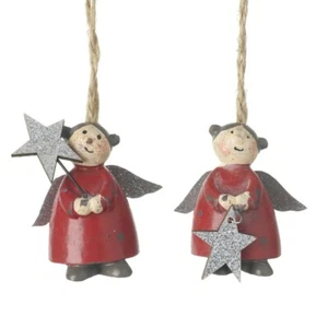 Traditionelle Harz hängende Weihnachtsengel Baumschmuck (2 Stck.) - Bild 1 von 1