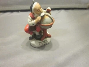 Norman Rockwell Dave Grossman sábado noche post adorno 1980 Santa Globe - Imagen 1 de 5