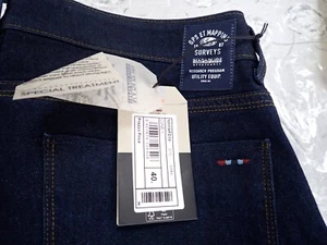 NAPAPIJRI Jeans Mens W40 L32 Dark Blue, Slim Fit, Zip up, BNWT - Picture 1 of 2