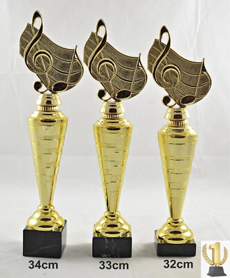 EIGENMARKE Musik-Gesang-Karaoke Trophäe / Pokal 3er set oder einzeln incl. Beschriftung