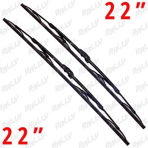 22" + 22" gray carbon fiber all season windshield wiper blades 2 pcs 438g+438g - Picture 1 of 4