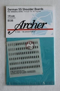 Archer Fine Transfers 1/35 deutsche SS Schulterbretter für Infanterieeinheiten FG35043A - Bild 1 von 1