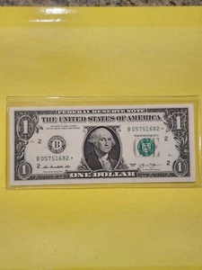 2013B Star Note Duplicate Error District of Columbia # B05751682* - Picture 1 of 2