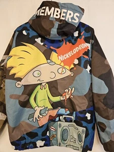 Members Only X Nickelodeon Hey Arnold Puffer Jacket Men's S Hooded Full Zip - Picture 1 of 13