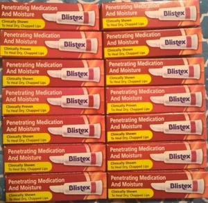 12 Blistex Medicated Lip Balm SPF 15 0.21 oz Prevent Dry Lips Medex Red - Picture 1 of 1