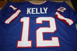 JIM KELLY #12 SEWN STITCHED HOME THROWBACK JERSEY SIZE XL HOF 2002 - Picture 1 of 2