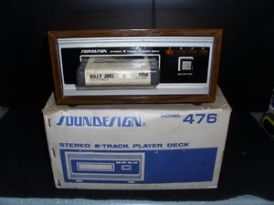 8 TRACK PLAYER SOUNDESIGN 476 RESTORED TESTES WORKING WITH ORIGINAL BOX - Picture 1 of 9