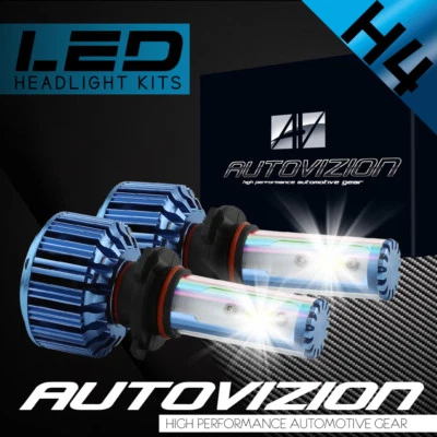 AUTOVIZION LED Headlight Conversion kit H4 9003 6000K for Nissan Micra 1984-1991 - Image 1 of 4