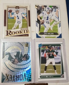 2021 Donruss Zach Wilson 4x RC lot.  Rated Rookie, Vortex sp, + Legacy & Score