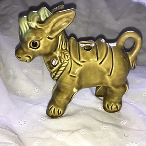 Vintage Japan Ceramic Chopstick Holder Green Celadon Glaze Donkey Mule/31a - Picture 1 of 7