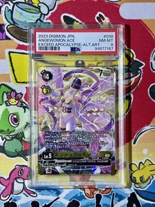 PSA 8 Digimon BT15-038 Super Rare Angewomon ACE Alternate Art Japanese - Picture 1 of 2