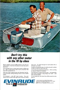 1967 Evenrude Outboard Motor 9.5hp Sportwin Vintage Print Ad Ephemera Full Page - Picture 1 of 1