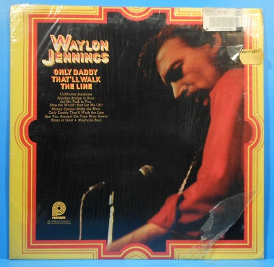 WAYLON JENNINGS ONLY DADDY THAT'LL WALK THE LINE LP SHRINK GREAT COND! VG+/VG++! - Image 1 of 4