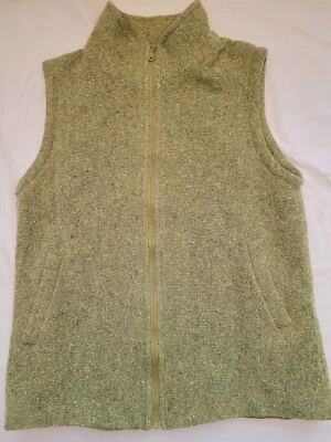 Chaleco Boyne Valley Weavers Verde Mezcla Lana Bolsillos Cremallera Completa Irlanda Mujer Talla S Foto 1 de 4