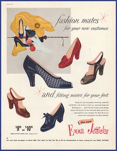 Vintage 1954 ENNA JETTICKS Women's Shoes Fashion Ephemera 1950's Print Ad - Picture 1 of 1