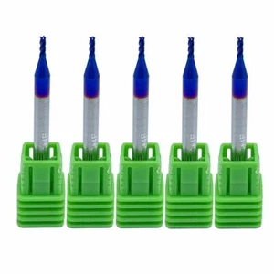 5 piezas vástago de 2,5 mm diapositiva 4 mm de largo HRC65 carburo recubierto AlTiN 4 molino extremo de flauta - Imagen 1 de 5