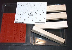 Stampin Up! Estampillas de goma madera sin montar bordes corazones tulipanes puntos de estrella diversión - Imagen 1 de 3
