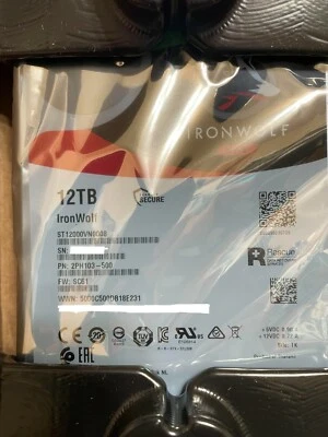 Seagate ST12000VN0008 12TB 3.5" 7200 RPM 256 Cache MB  IronWolf  Open Box - Image 1 of 4
