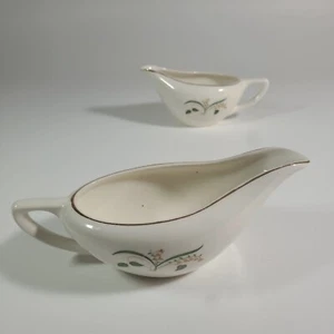 Knowles Forsythia Gravy Boat & Creamer Vintage China USA 52-8 52-10 Pattern - Picture 1 of 24