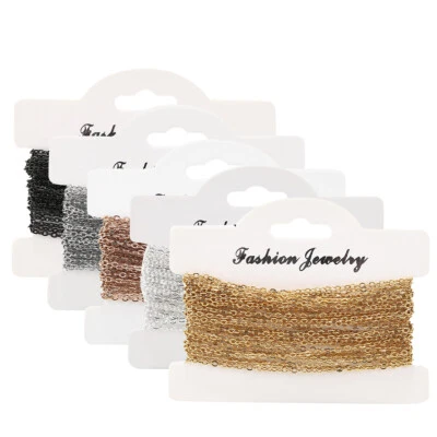 Fornituras de cadena de eslabones de acero inoxidable de 10 metros y 2 mm de ancho para collar pulsera  Foto 1 de 4