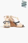 RRP€508 TOD'S Leather Strappy Sandals US8 UK5 EU38 Wedge Patent Made in Italy