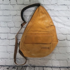 Borsa a tracolla vintage LL Bean Traveler in pelle marrone tracolla singola - Foto 1 di 9