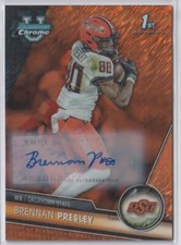 BRENNAN PRESLEY 2023 Bowman Chrome U Orange Shimmer 1st AUTO Card #11/25