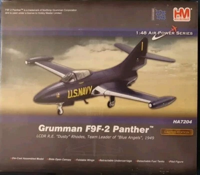 Hobbymaster Air Power Grumman F9F-2 Panther "Dusty" Rhodes "Blue Angels" HA2704 - Image 1 of 3