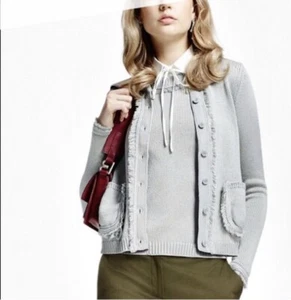 Brooks Brothers women’s long sleeve buttons fringes front pockets cardigan XS  - Picture 1 of 6