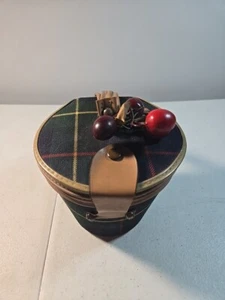 Cartera a cuadros estilo muñeca pequeña vintage años 40/50 con ranuras para monedas - Imagen 1 de 5