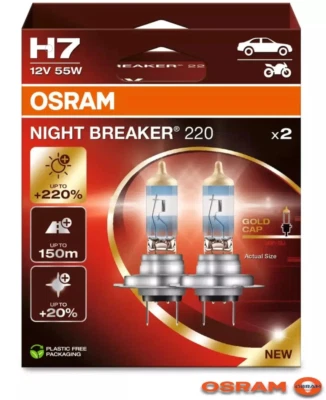 2x OSRAM H7 NIGHT BREAKER 220 Halogen DUOBOX nightbreaker bis zu 220% Model 2025 - Bild 1 von 3