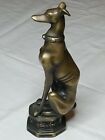 Vintage Large 10 1/4&quot; Whippet Greyhound Brass/Bronze Scupture Figurine Statue